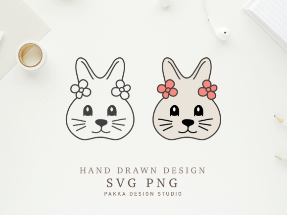 Bunny Face Easter Flower Head Svg Png: A Crafts Graphics Gem
