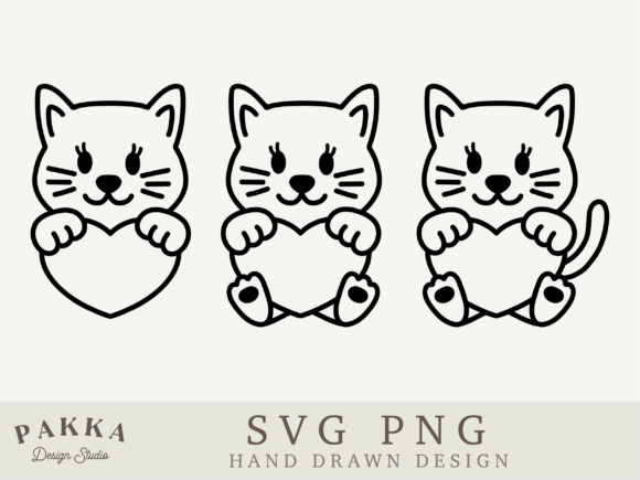 Cat with Heart Outline SVG: Graphics & Crafts Review