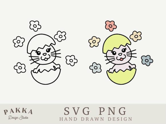 Cute Easter Rabbit in Egg Flower Svg: A Charming Graphics Asset for Crafts
