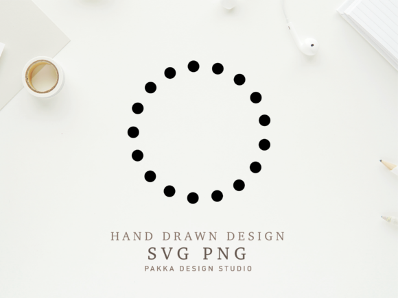 Dots Circle Frame SVG: Graphics for Crafts