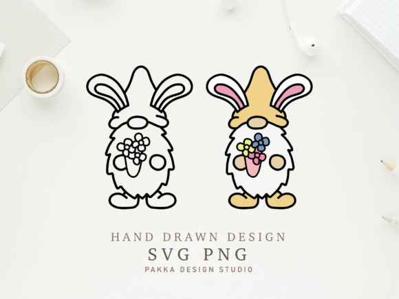 Easter Gnome Flower Valentine Wedding Graphics for Crafts