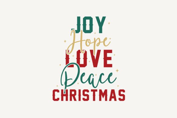 Enhancing Christmas Crafts with Joy Hope Love Peace Graphics