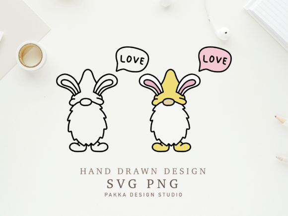 Gnome Svg Valentine Easter Png Clip Art for Graphics and Crafts