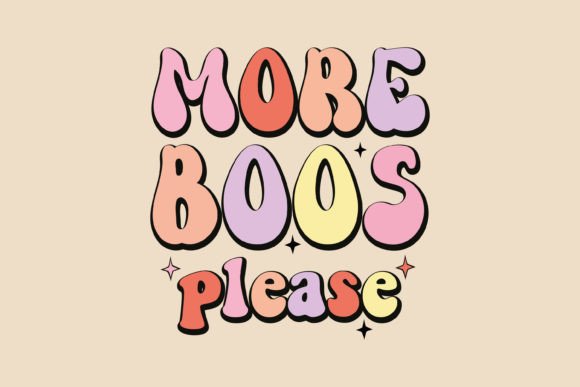 Retro More Boos Please: A Versatile Halloween Graphics Asset