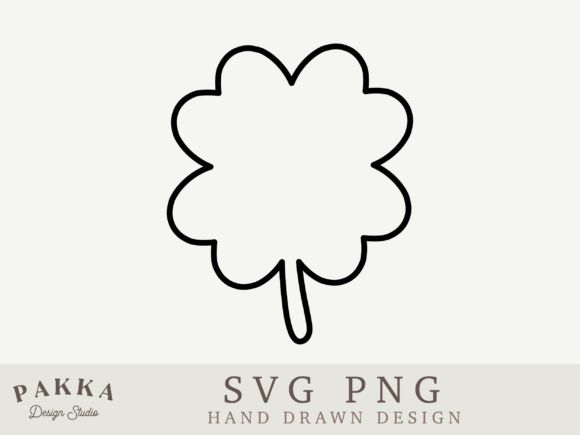 Shamrock Outline SVG PNG: Graphics for Crafts